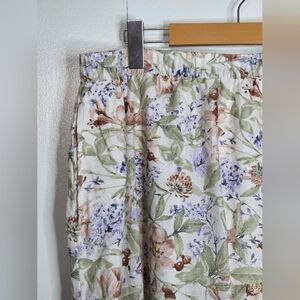 Reitmans Women's XL Floral Full Length Skirt Cream Pastel Flowers
